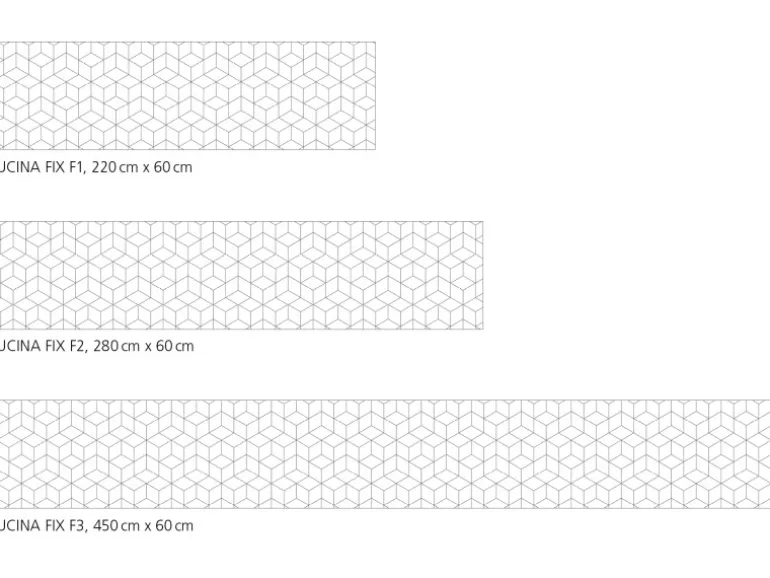 Myspotti Küchenrückwandfolie Hexagon Selbstklebend 280 cm x 60 cm Weiß