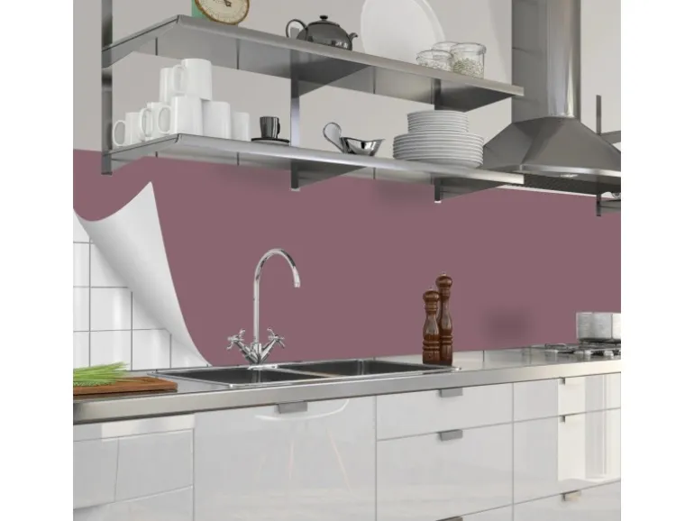 Myspotti Küchenrückwandfolie Pastellviolett Selbstklebend 280 cm x 60 cm