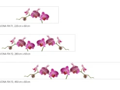 Myspotti Küchenrückwandfolie Orchidee Pink Selbstklebend 220 cm x 60 cm