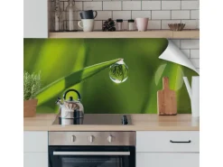 Myspotti Küchenrückwandfolie Tautropfen Selbstklebend 220 cm x 60 cm