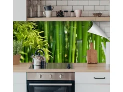 Myspotti Küchenrückwandfolie Bambus Selbstklebend 220 cm x 60 cm