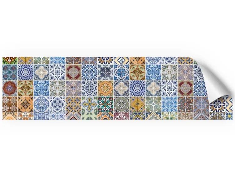 Myspotti Küchenrückwandfolie Pablo Fliese Selbstklebend 220 cm x 60 cm