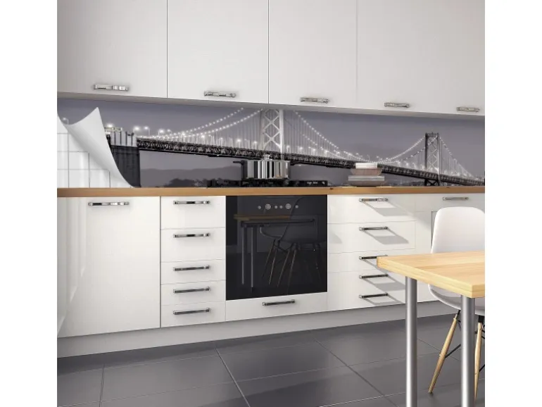 Myspotti Küchenrückwandfolie San Francisco Selbstklebend 450 cm x 60 cm