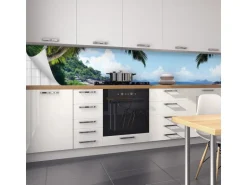 Myspotti Küchenrückwandfolie Seychellen Selbstklebend 450 cm x 60 cm
