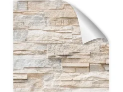 Myspotti Küchenrückwandfolie Bruchsteinwand Beige Selbstklebend 220 cm x 60 cm