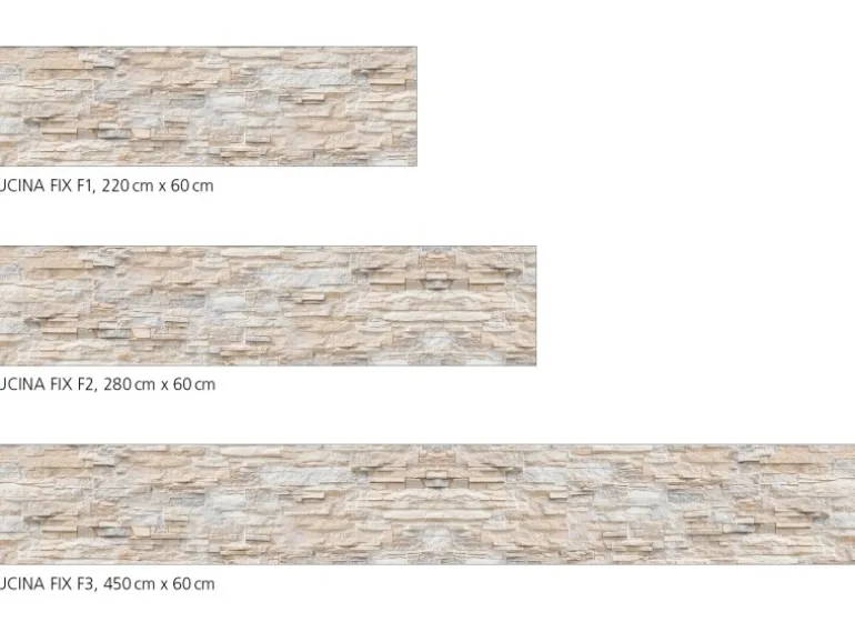 Myspotti Küchenrückwandfolie Bruchsteinwand Beige Selbstklebend 220 cm x 60 cm