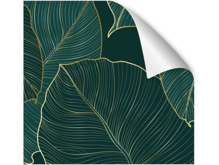 Myspotti Küchenrückwandfolie Leaves Green Selbstklebend 280 cm x 60 cm