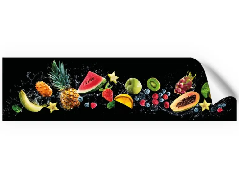 Myspotti Küchenrückwandfolie Fruit Splash Selbstklebend 220 cm x 60 cm