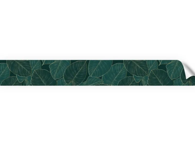 Myspotti Küchenrückwandfolie Leaves Green Selbstklebend 450 cm x 60 cm