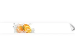 Myspotti Küchenrückwandfolie Aqua Orange Selbstklebend 450 cm x 60 cm