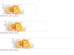 Myspotti Küchenrückwandfolie Aqua Orange Selbstklebend 450 cm x 60 cm