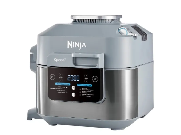 Ninja Cooking System und Heißluftfritteuse ON400DE Speedi Rapid Hellgrau