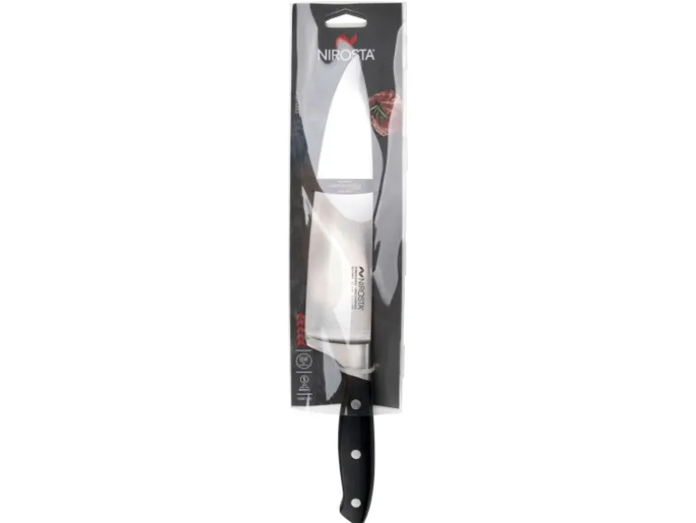 Nirosta Kochmesser Trinity 34 cm Silber-Schwarz