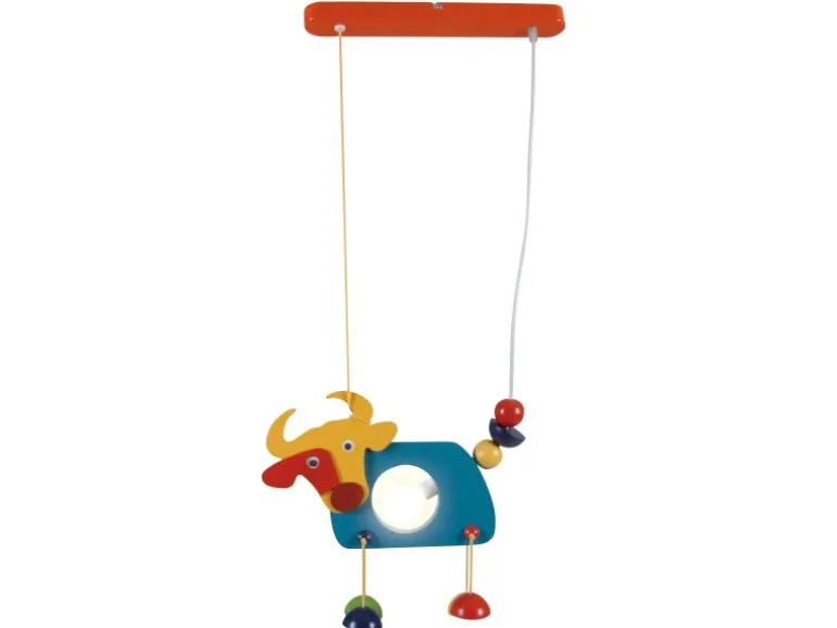 Näve Kinderpendelleuchte Kuh Emma Bunt 85 cm x 37 cm x 5 cm