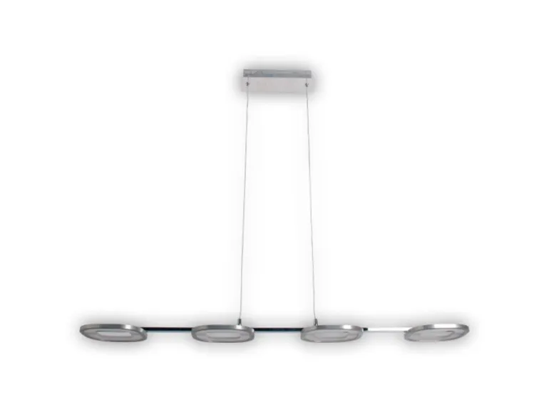Näve LED-Pendelleuchte Beam Stahl-Blank 150 cm x 100 cm x 16 cm 4er-Set