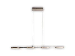 Näve LED-Pendelleuchte Beam Stahl-Blank 150 cm x 100 cm x 16 cm 4er-Set