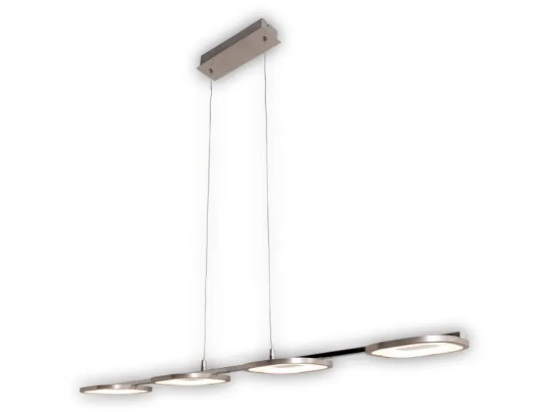 Näve LED-Pendelleuchte Beam Stahl-Blank 150 cm x 100 cm x 16 cm 4er-Set