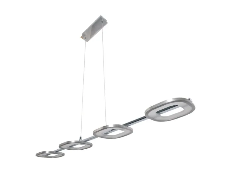 Näve LED-Pendelleuchte Beam Stahl-Blank 150 cm x 100 cm x 16 cm 4er-Set