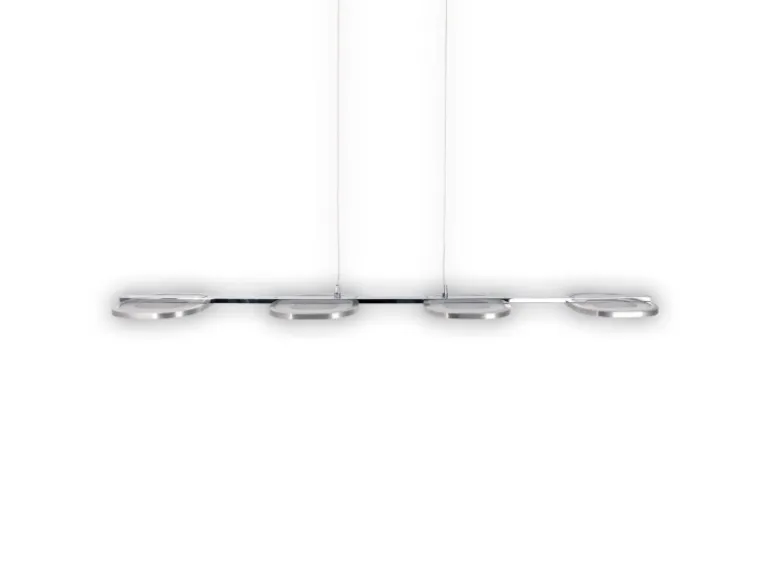 Näve LED-Pendelleuchte Beam Stahl-Blank 150 cm x 100 cm x 16 cm 4er-Set