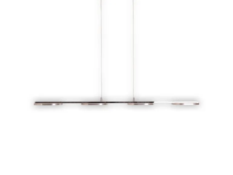Näve LED-Pendelleuchte Beam Stahl-Blank 150 cm x 100 cm x 16 cm 4er-Set