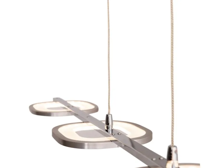 Näve LED-Pendelleuchte Beam Stahl-Blank 150 cm x 100 cm x 16 cm 4er-Set