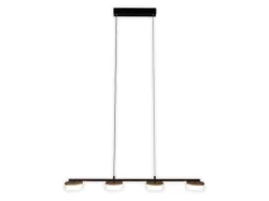 Näve LED-Pendelleuchte Cimo Schwarz 150 cm x 96 cm x 12 cm 4er-Set