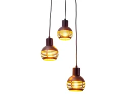 Näve Pendelleuchte Casco Schwarz Ø 25 cm x 120 cm 3er-Set
