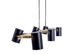 Näve Pendelleuchte Frida Schwarz 120 cm x 115 cm x 23 cm 6er-Set