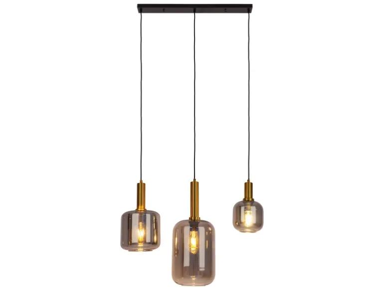 Näve Pendelleuchte Fumo Schwarz 150 cm x 82,4 cm x 22 cm 3er-Set