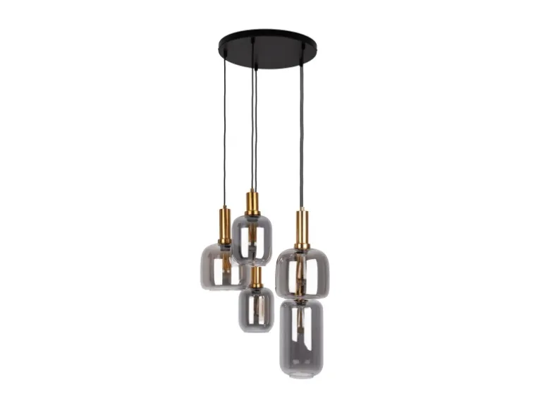 Näve Pendelleuchte Fumo Schwarz Ø 54,8 cm x 150 cm 5er-Set