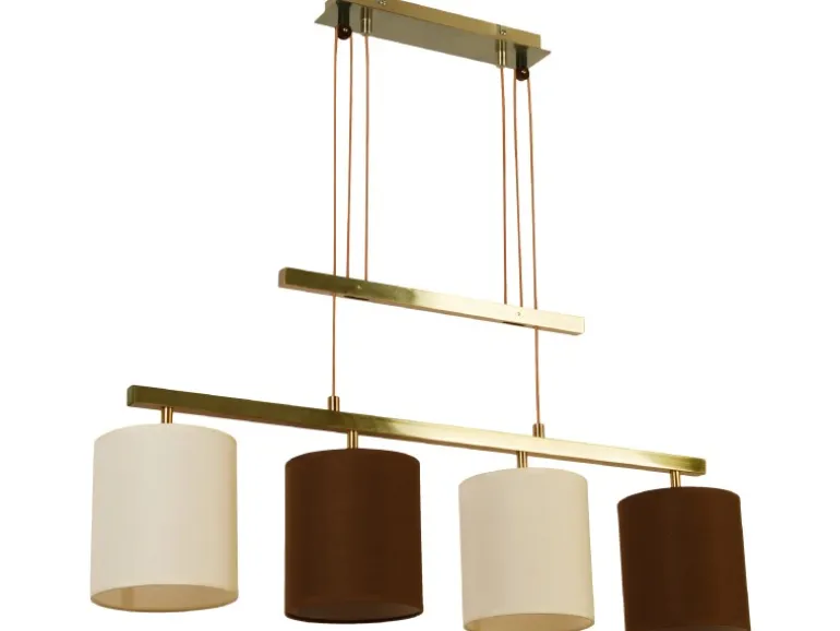 Näve Pendelleuchte Tilde 4-flammig Braun-Beige