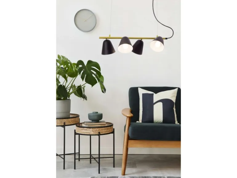 Näve Pendelleuchte Triton Schwarz 126 cm x 61 cm x 13 cm 4er-Set