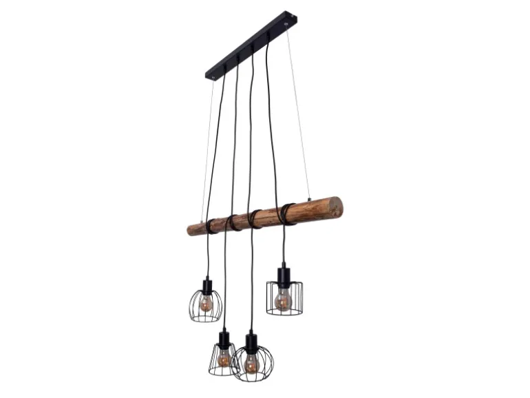 Näve Pendelleuchte Woodland Schwarz 150 cm x 100 cm x 13 cm 4er-Set