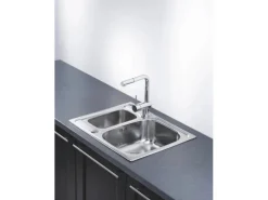 OBI Einbauspüle Quadra Duo 62 Edelstahl eckig