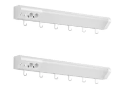 Oktaplex Talin 2er Set Unterbauleuchte Küche 76cm mit Steckdose Küchenbeleuchtung Warmweiß 3000K