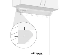 Oktaplex Talin 2er Set Unterbauleuchte Küche 76cm mit Steckdose Küchenbeleuchtung Warmweiß 3000K