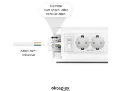Oktaplex Talin 2er Set Unterbauleuchte Küche 76cm mit Steckdose Küchenbeleuchtung Warmweiß 3000K