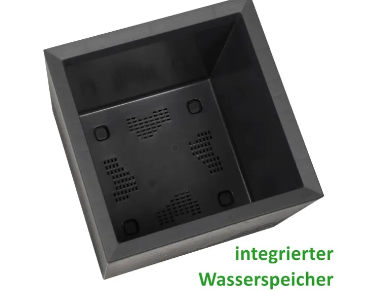 Ondis24 Pflanzkübel 40 Caro Rollen 100 Prozent Anthrazit Blumentopf Pflanzgefäß