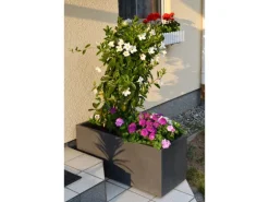 Ondis24 Pflanzkübel Vulkan 100 Blumentopf Doppelwandig Anthrazit Blumentopf Pflanzgefäß