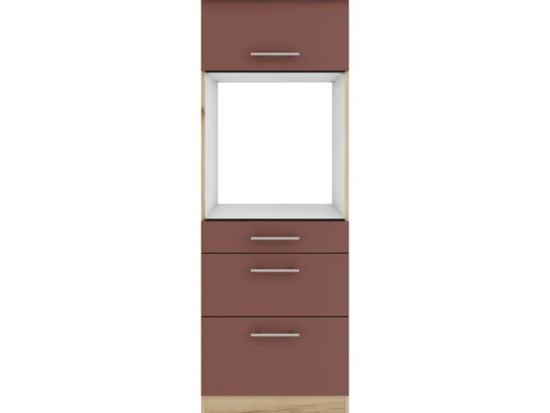 OPTIFIT Bari407 Küchen-Geräteumbauschrank 60 cm Rostrot