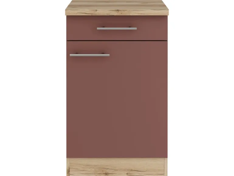 OPTIFIT Bari407 Küchen-Unterschrank 50 cm Rostrot