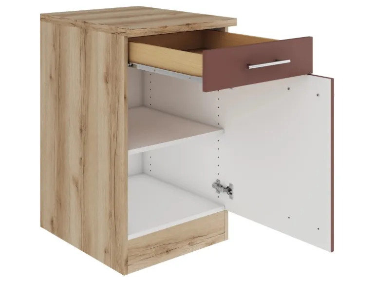 OPTIFIT Bari407 Küchen-Unterschrank 50 cm Rostrot