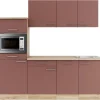 OPTIFIT Bari407 Küchenzeile 210 cm Rostrot