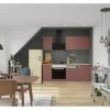OPTIFIT Bari407 Küchenzeile 210 cm Rostrot
