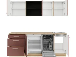 OPTIFIT Bari407 Küchenzeile 210 cm Rostrot