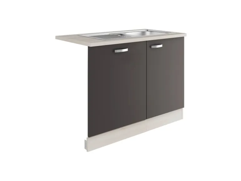 OPTIFIT Faro220 Küchen-Spülenschrank-Set Anthrazit