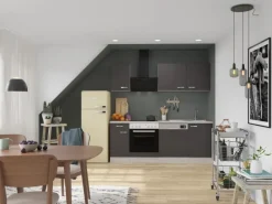 OPTIFIT Faro220 Küchenzeile 210 cm ohne E-Geräte Anthrazit