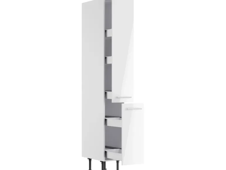 Optifit Küchen-Apothekerschrank Rurik986 30 cm x 211,8 cm x 58,4 cm Weiß