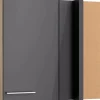 Optifit Küchen-Eckoberschrank Jonte984 80/45 x 70,4 x 34,9cm Anthrazit Wildeiche