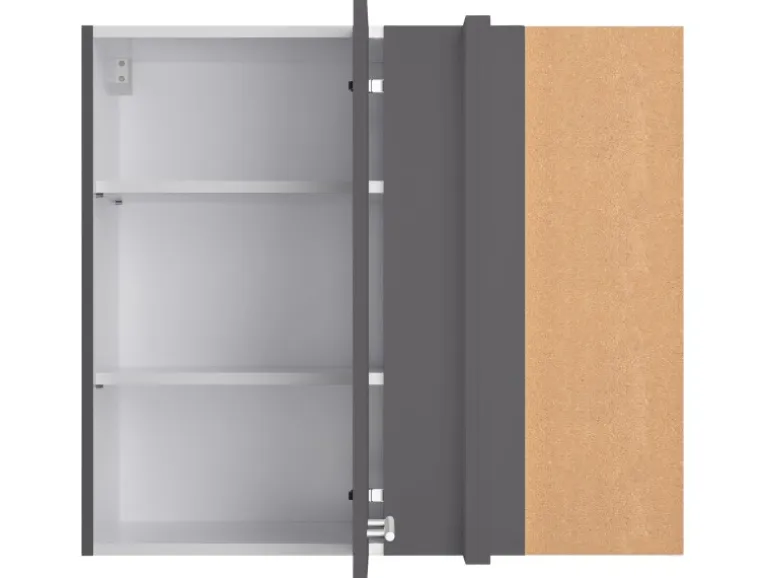 Optifit Küchen-Eckoberschrank Ingvar420 80/ 45 x 70,4 x 34,9 cm Anthrazit Matt